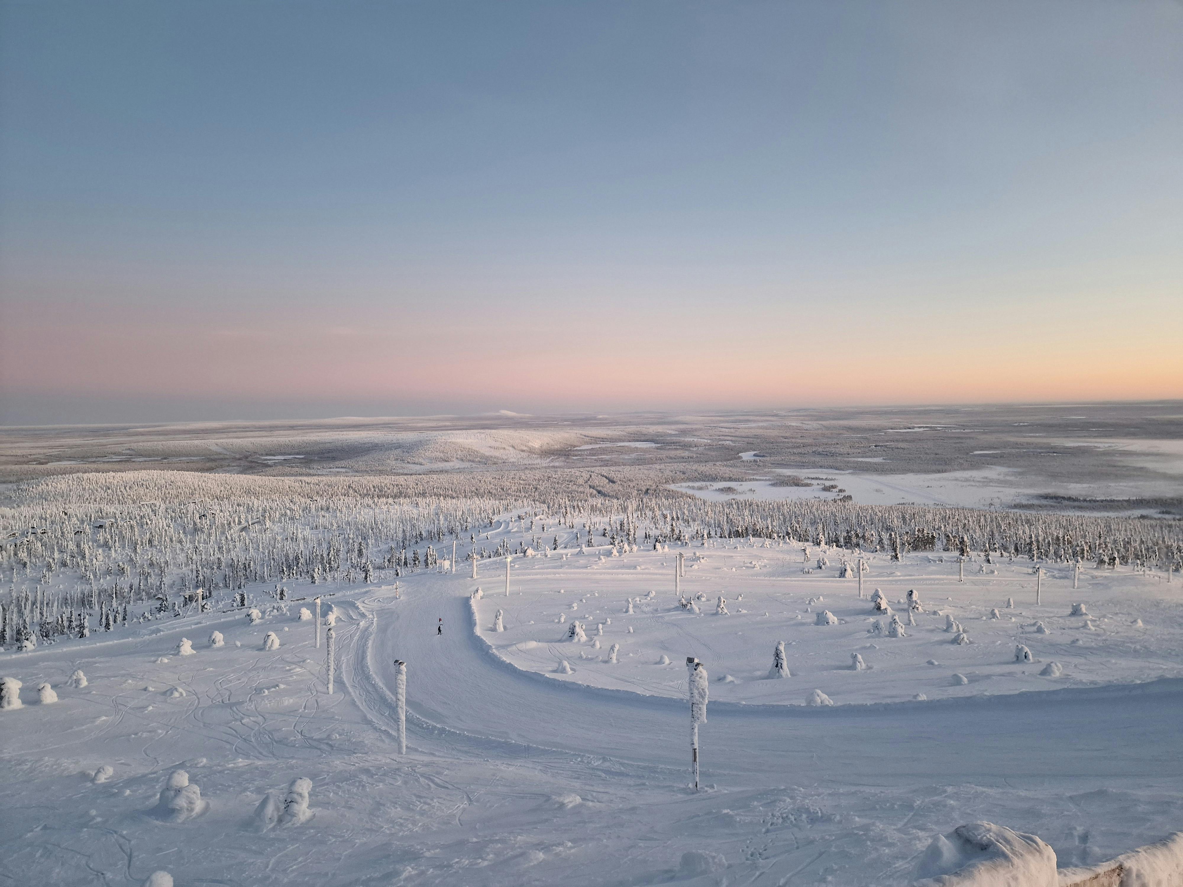 Spiral staircase viewed from above